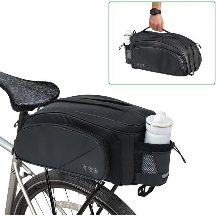 PANIER VELO Sacoche Vélo Arrière Multifonctionnelle Porte Étanche Grande Capacité Sac de Selle pour Cyclisme VTT Noir 11L