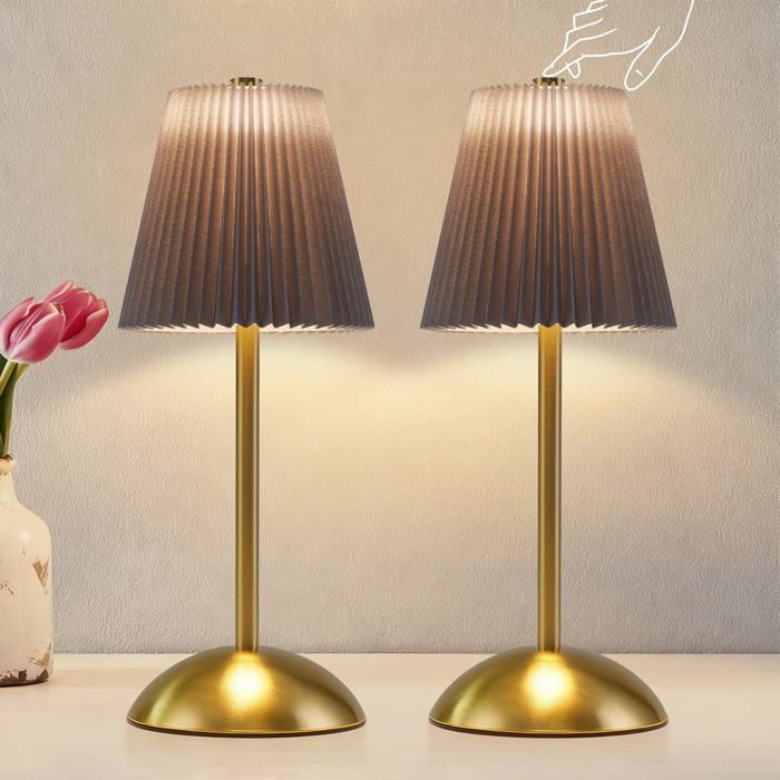 Set De 2 Lampes De Chevet Sans Fil Lampe Led Tactile[LL852]