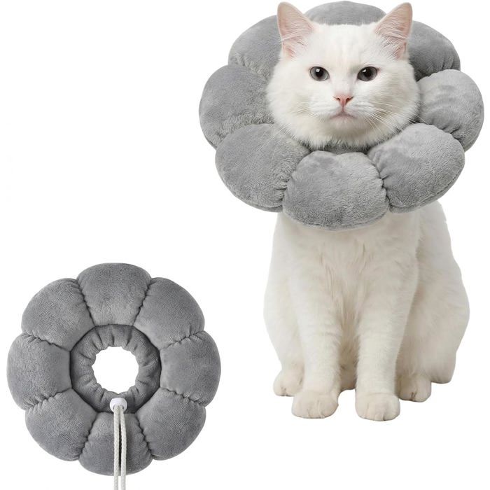 Colerette Chat Anti Lechage Adjustable Fleurie Collerette Chat Anti Lechage Confortable Collerette Souple Chats