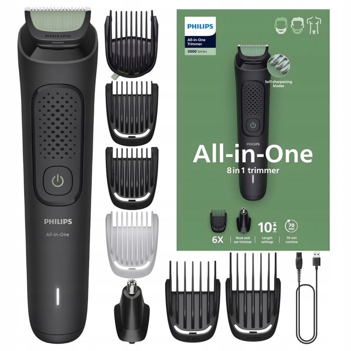 Tondeuse multifonction - PHILIPS - All-in-One 3000 MG3940/15 - 8-en-1 - 05–16 mm - 70 min autonomie Tondeuse multifonction - PHILIPS - All-in-One 3000 MG3940/15 - 8-en-1 - 05–16 mm - 70 min autonomie