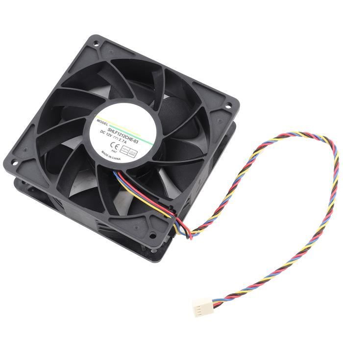 EIF Ventilateur de boîtier RVB 12 cm double ouverture 9 lames 4 broches