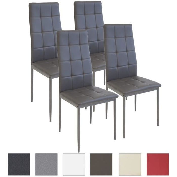 Lot de 4 chaises ALBATROS RIMINI - Gris - Design contemporain - Contrôlée par SGS
