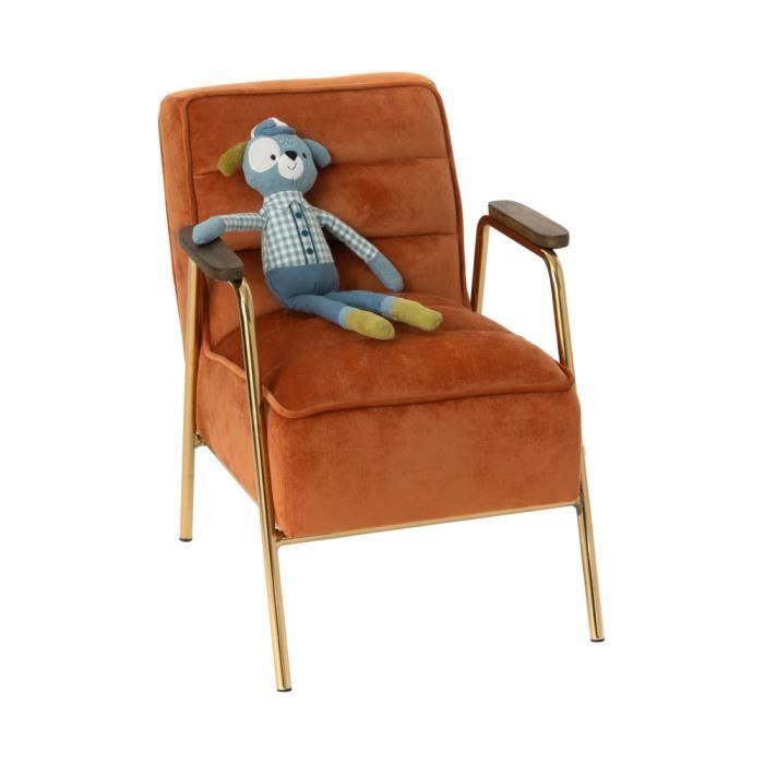 fauteuil enfant hutch - amadeus - orange - salon - intérieur - 1 place - avec accoudoirs