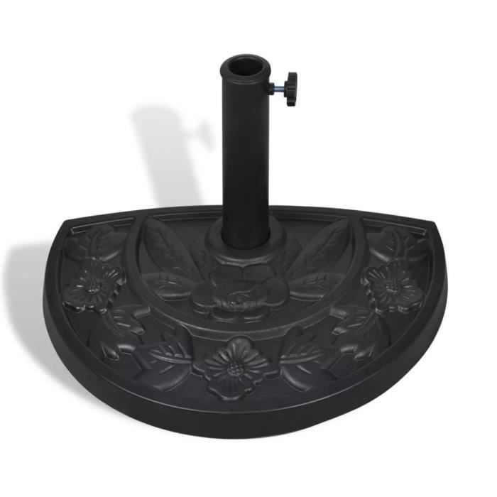 Socle de parasol Pied -Base de parasol demi-rond Résine