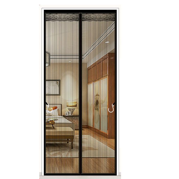 Brown 140 x 150 cm Moustiquaire Fenêtre Magnétique Noire Rideau de Moustiquaire pour Fenêtre Empêche de Passer Les Moustiques et Autres Bestioles en ETE 