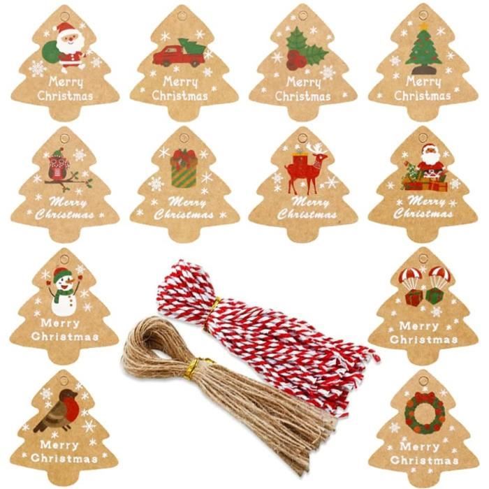 Stickers De Noel De Cadeau De NoëL, 250PièCes-Rouleau D'éTiquettes De