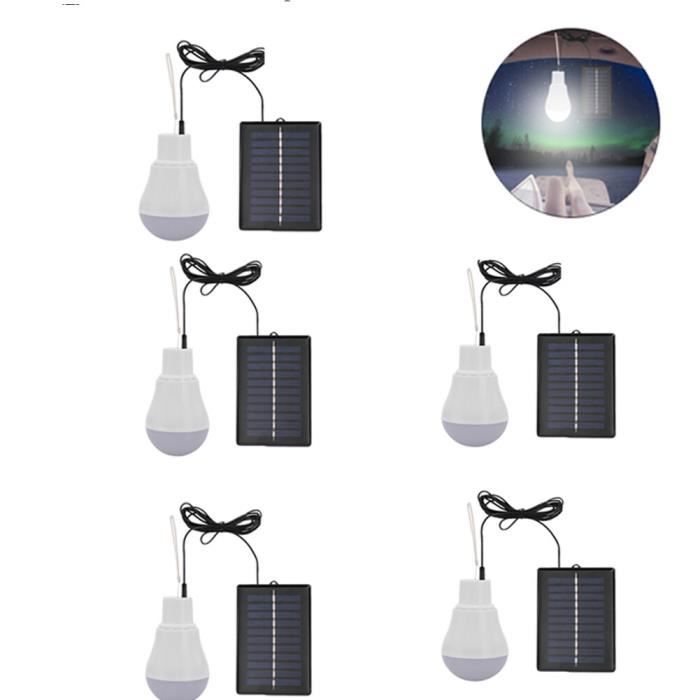 Bornes Solaires Jardin 300LM – 6 Pièces – Panneau 2,5W – IP65 – Éclairage Extérieur Autonome