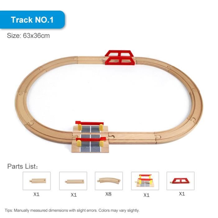 Kit D’extension De Rails En Bois Pour Train – 15 Pièces – Jouet éducatif Et Créatif