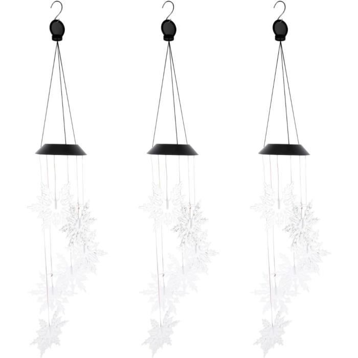 Lot 3 Lanternes Solaires Jardin 30 LED - Mason Jar Suspendues Étanches - Lumière Chaude Romantique Pour Noël, Mariage, Cour