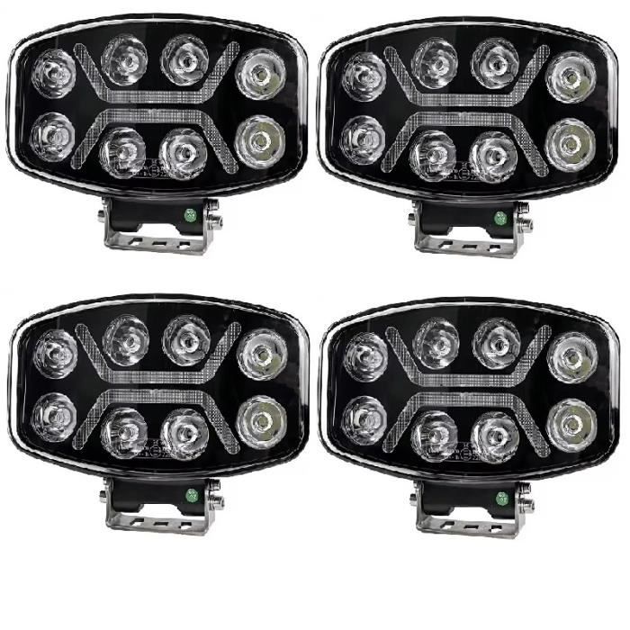 Phares Antibrouillard LED 12V/24V 64W Pour Camion MAN TGX Euro6 - Blanc Chaud - 6500 Lm