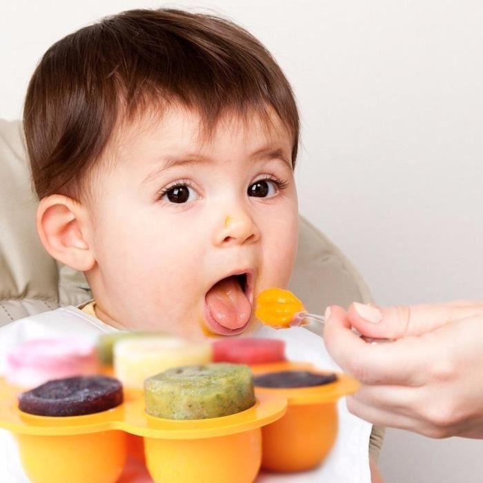Bebe Sevrage Aliments Congelation Cubes Pots Congelateur Containers De Stockage Safe Silicone Cdiscount Puericulture Eveil Bebe