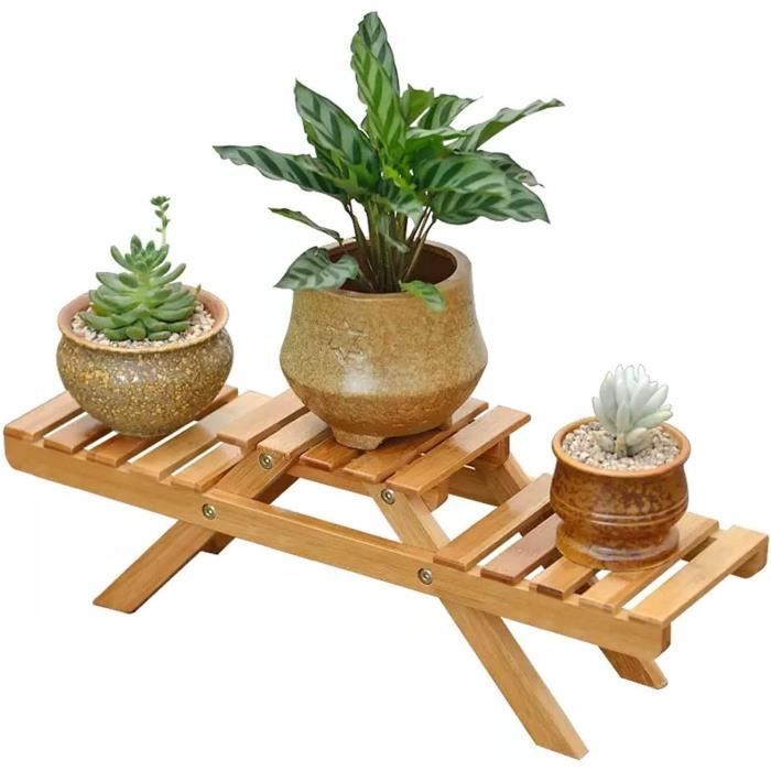 Supports Pour Plantes D'intérieur, étagère En Bois à Plusieurs Niveaux Pour Plusieurs Plantes Echelle A 3 Pneus 7 Pots De Fleurs Pour Fenetre Jardin Balcon Terrasse Coin Salon 92082472