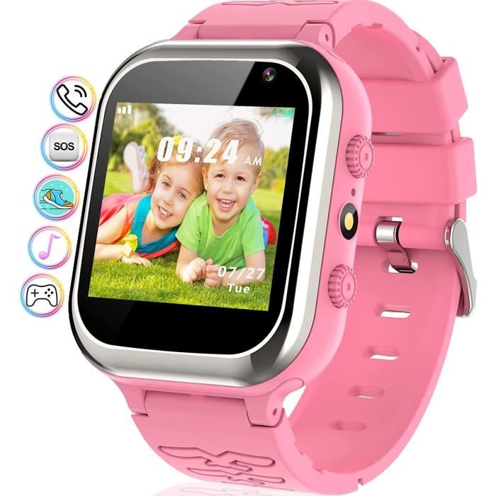 Montre Connectée Enfant GPS – Appels, Chat, SOS, étanche IP68, Jeux, Caméra, Cadeau Garçon Fille 4-12 Ans