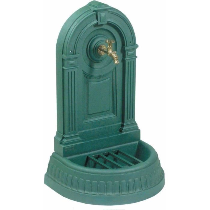Fontaine Murale Antique Style Campagne - Vert Métal, Lavabo Jardin - Palazzo INT