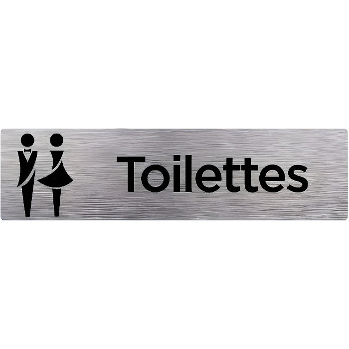 "la désactivation de toilette" signe de haute qualité métal brossé adhésive matériau 