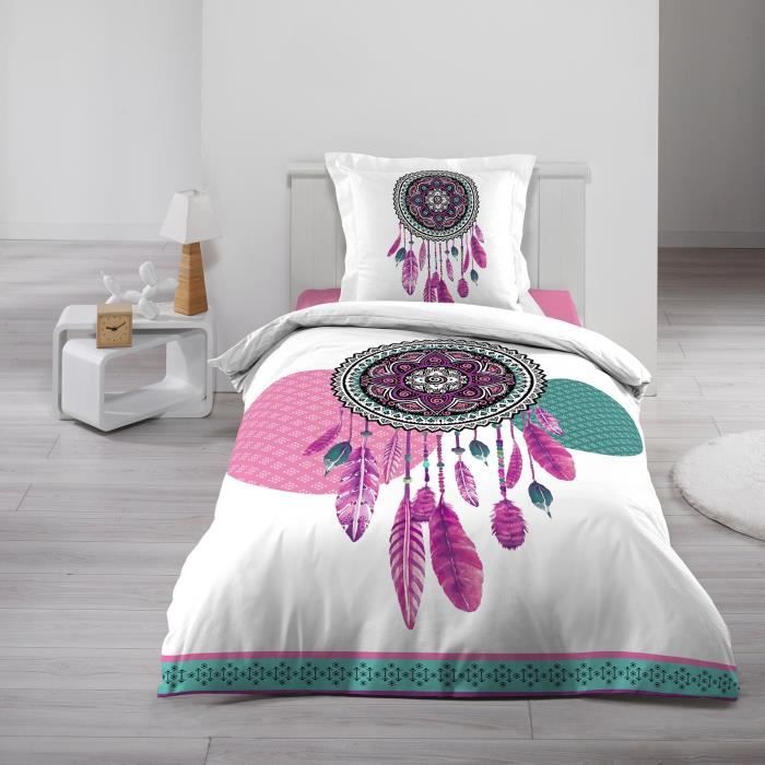 Parure Housse De Couette 140 X 200 Cm Attrape Reve Achat Vente Housse De Couette Et Taies Cdiscount