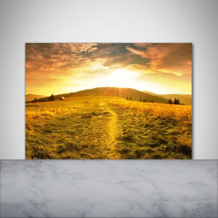 Crédence Cuisine En Verre Trempé Tulup - 100x70 Cm, épaisseur 4 Mm, Couleur Chocolat, Adhésif Inclus - 6