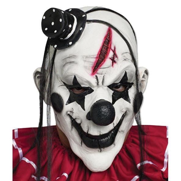 Blanc Ptit Clown 23520 Masque Adulte Rigide Anonyme 