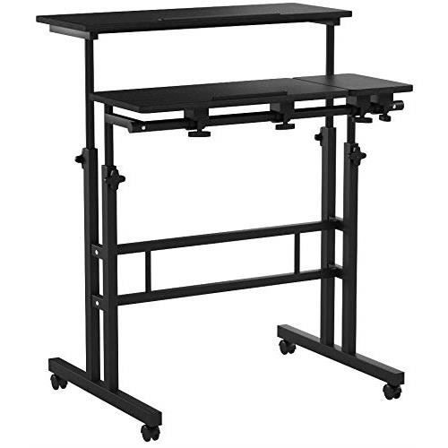 Dlandhome Bureau Assis Debout Informatique Roulant Roulette Verrouillable D Ordinateur Hauteur Reglable 67 115cm Multifonctionnel Achat Vente Bibliotheque Dlandhome Bureau Assis Debout Soldes Sur Cdiscount Des Le 20 Janvier Cdiscount