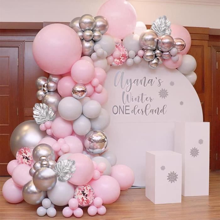 Arche ballon rose gold - kit arche ballon anniversaire fille rose blanc -  ballon guirlande femmes - pour décoration fond fête mari - Cdiscount Maison