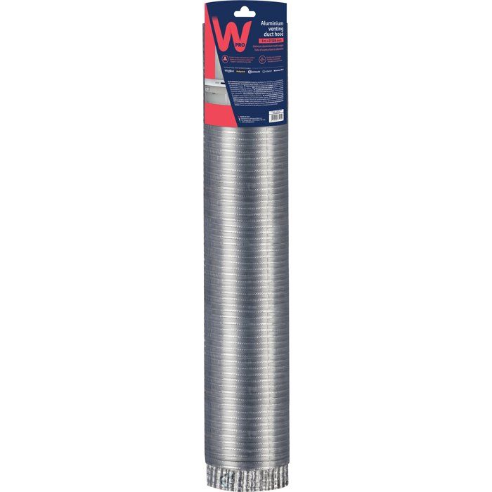 Gaine aluminium hotte - WPRO - CHT315/1 - Évacuation extérieure - 125 mm - Norme UNI CIG