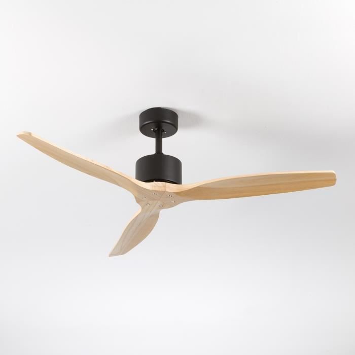 Ventilateur de Plafond 3 Pales 55W 6 Vitesses Nebraska Dayron Noir - 7H Dayron