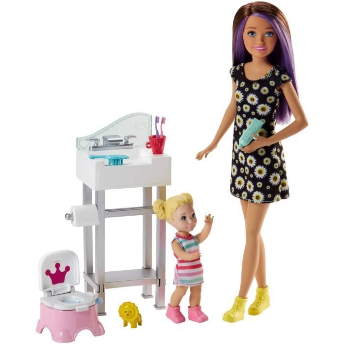 Barbie Skipper Babysitters Inc - GPR03 - Mini Poupée - Bébé habillé dans  Une Tenue de Chiot Beige - Cdiscount Jeux - Jouets