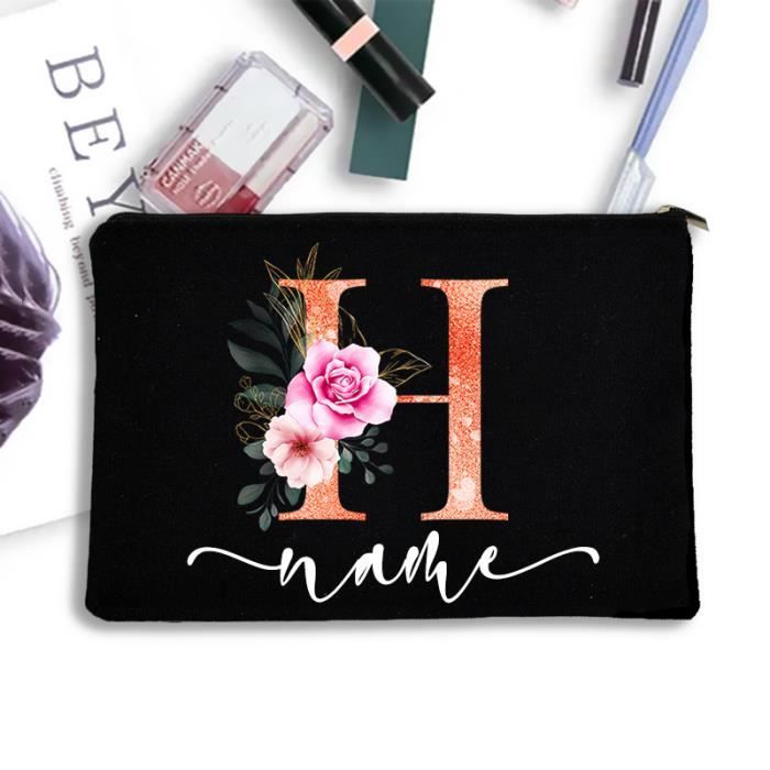 Trousse De Maquillage Voyage - Pochette Cosmétique Imperméable - Sac à Main Portable Rose