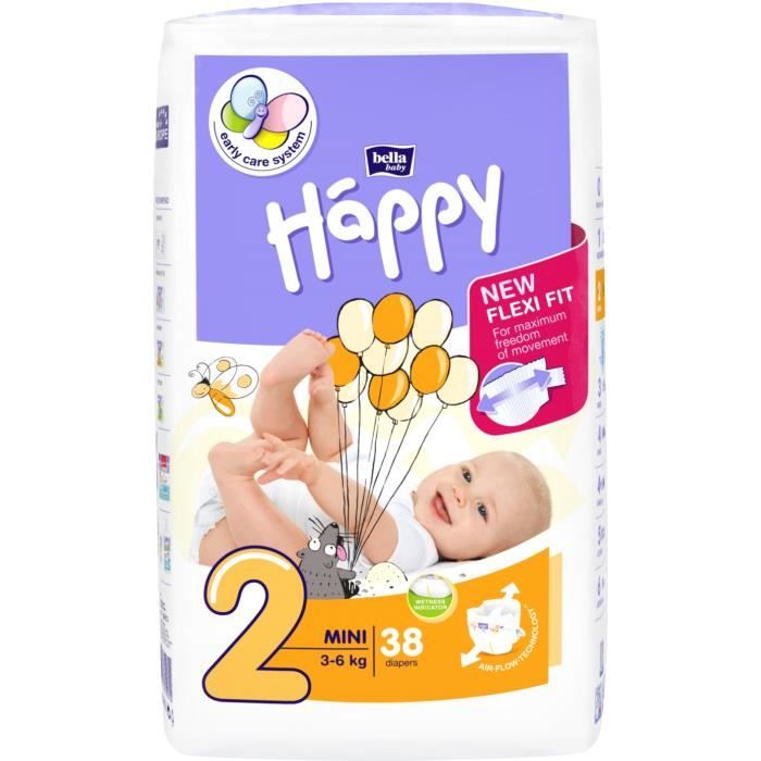 228 Couches Bella Baby Happy Mini Taille 2 3 6kg 6 X 38 Couches Cdiscount Puericulture Eveil Bebe
