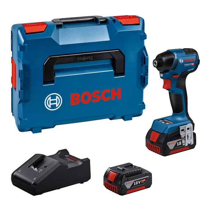 Visseuse à chocs GDR 18V 220 C BOSCH avec 2 Batteries 18V 5.0 AH chargeur Boxx 06019L6001 - vue 2