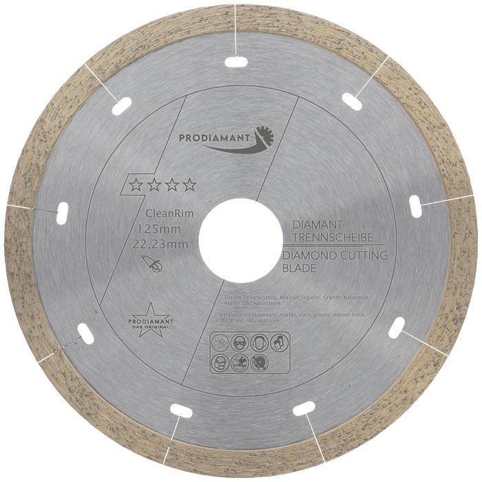 Disque Diamanté Prodiamant CleanRim FD30 125mm - Pour Carrelage, Grès Cérame, Marbre, Ardoise Et Granit