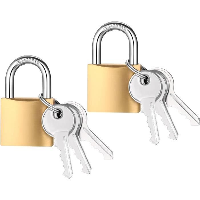 Lot De 20 Cadenas Acier Laminé Avec Clés Identiques – 44 Mm, Résistant à La Rouille, Pour Extérieur