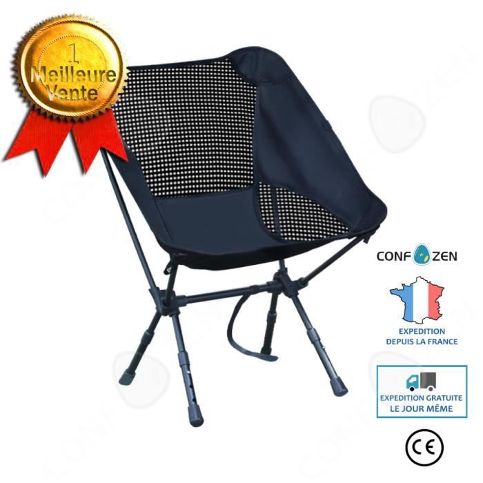confo® chaise de lune extérieure chaise pliante en alliage d'aluminium portable dossier réglable chaise de plage de loisirs