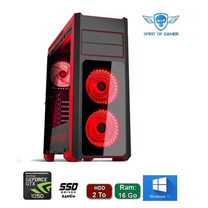 Pc Gamer Rogue III Red AMD Ryzen 5 1500X - nVIDIA GTX1050 2Go - Ram ...