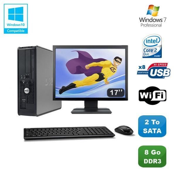 Lot PC DELL Optiplex 780 Sff E7500 293Ghz 8Go DDR3 2To WIFI Win 7 Pro + 17 Reconditionné - Dell reconditionné disponible sur Cdiscount Seconde Vie