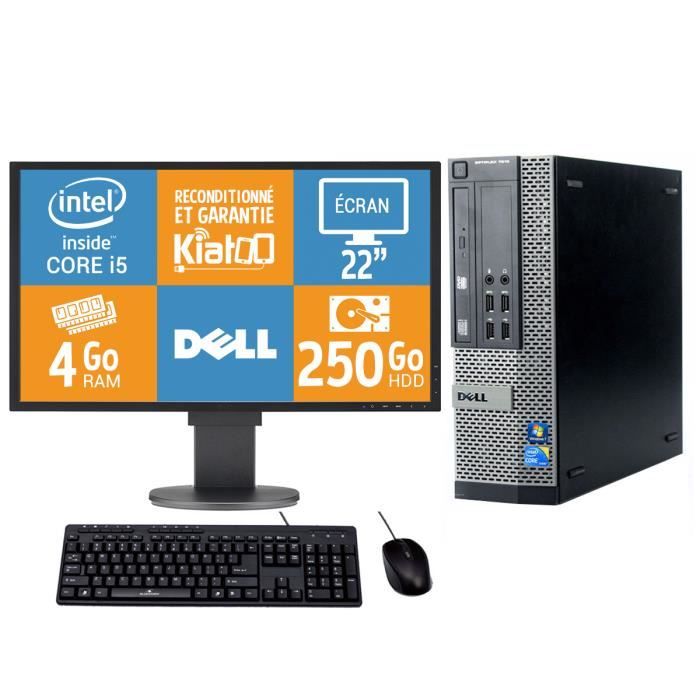 Acheter Pc bureau DELL OPTIPLEX 790 intel core i5 4 go ram 250 go disque durTFT 22ordinateur de bureau reconditionné w7 Reconditionné - 299,00 € Pc bureau DELL OPTIPLEX 790 intel core i5 4 go ram 250 go disque durTFT 22ordinateur de bureau reconditionné w7 Reconditionné - Dell reconditionné disponible sur Cdiscount Seconde Vie