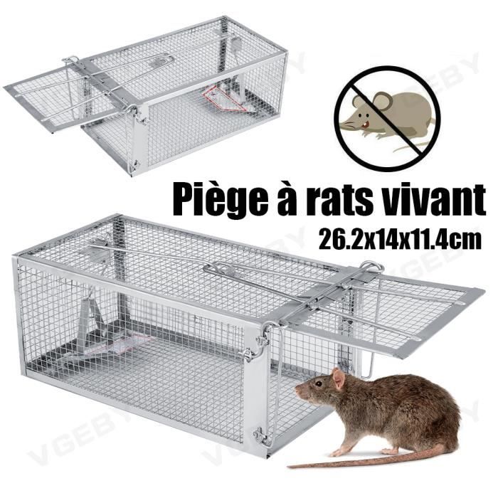 Duokon Piège à souris 26.2 * 14 * 11.4 cm Cage de piège à rat petit animal vivant ravageur rongeur souris contrôle appât