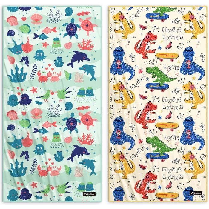 Serviette De Plage Microfibre XXL 80x178 Cm Diveblues – Anti-Sable, Séchage Ultra-Rapide, Double Face – Idéale Vacances, Sport, Yoga