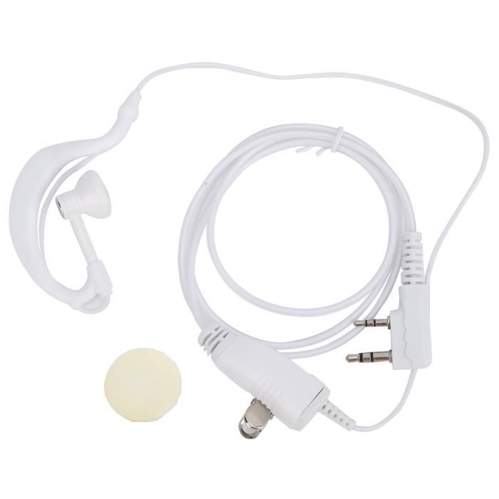 Casque Radio Bluetooth 2 Voies - Écouteurs Intra-auriculaires Sans Fil - Noir
