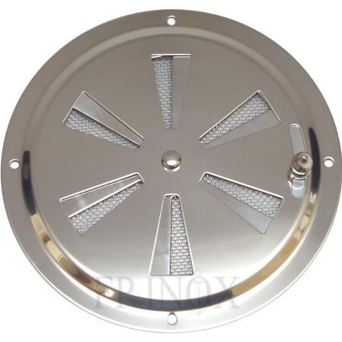 Grille D'aération Ronde Inox 304 Aygrochy 100mm - Pour Hotte Ou Ventilation
