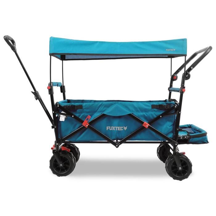 Chariot de transport enfant - pour plage - Bleu - FUXTEC Beach Cruiser - pliable charge 75kg
