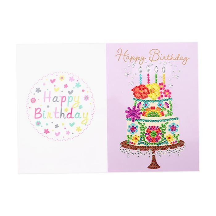 Kit 6 Cartes De Vœux Diamant 5D à Customiser – DIY Avec Strass, Motifs Animaux, Idéal Noël Ou Occasions