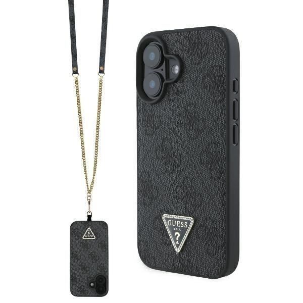 Coque GUESS iPhone 16 6.1 Cuir écologique Cristaux - vue 4