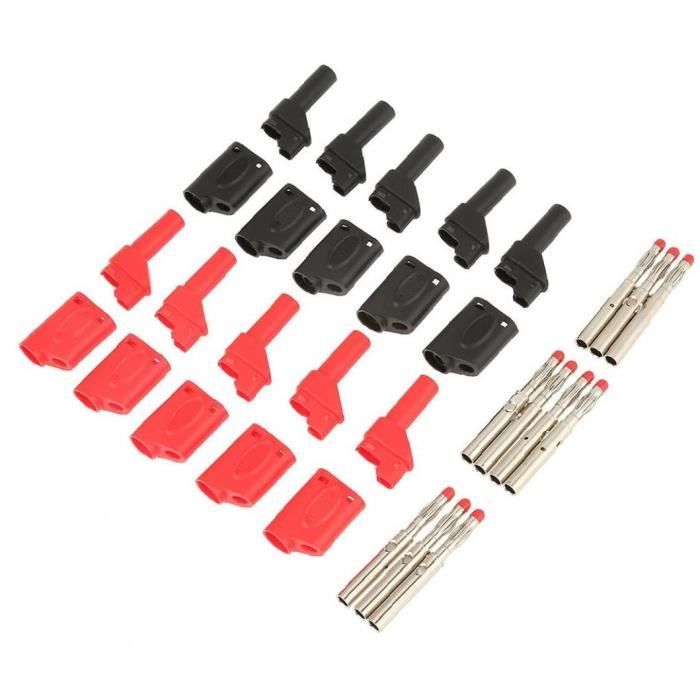 4 Paires De Fiches Banane Isolées Rouge/Noir – Uxcell – Pour Haut-parleurs