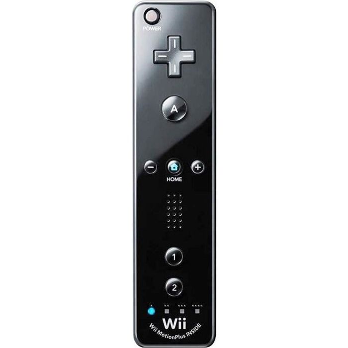 Enzovoorts Zeeslak banaan Télécommande Wiimote plus (Motion plus intégré) compatible pour Nintendo Wii  et Wii U HobbyTech Noire - Cdiscount Informatique