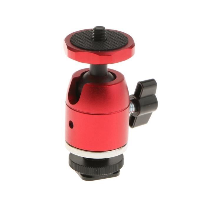 Tête de Trépied Panoramique à 360 Degrés, Tête de Trépied Panoramique 2 Kg Portant une Charge Trou de Vis de 1/4 de Pouce pour Caméras d'Action