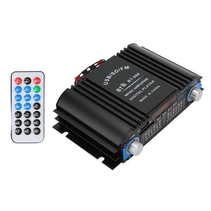 Amplificateur Voiture 4 Canaux Iegefirm - 12V 400W, Puissance Audio Pour Caisson Basse