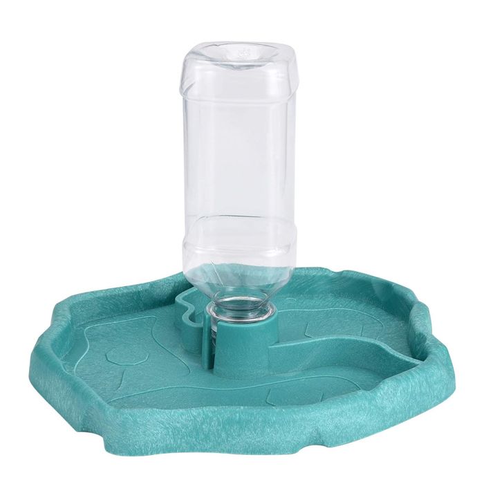 Meilleurs prix pour Distributeur d'eau automatique pour reptile - JORMFTTE - Bol d'alimentation 2 en 1 anti-débordement - Bleu