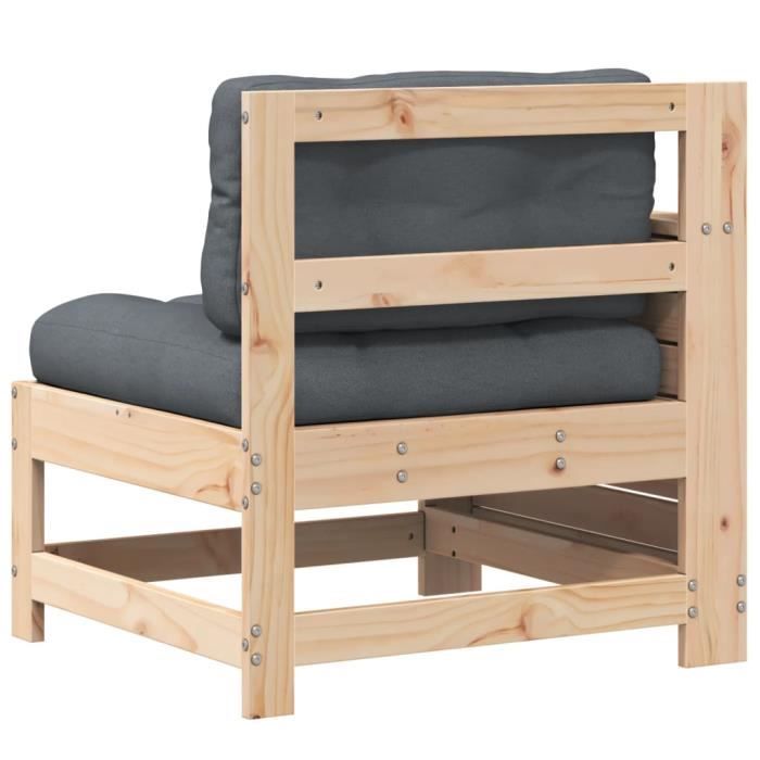 Canapé de jardin - KEEN SO - ER1680 - Bois massif de pin - Coussin anthracite - 2 personnes