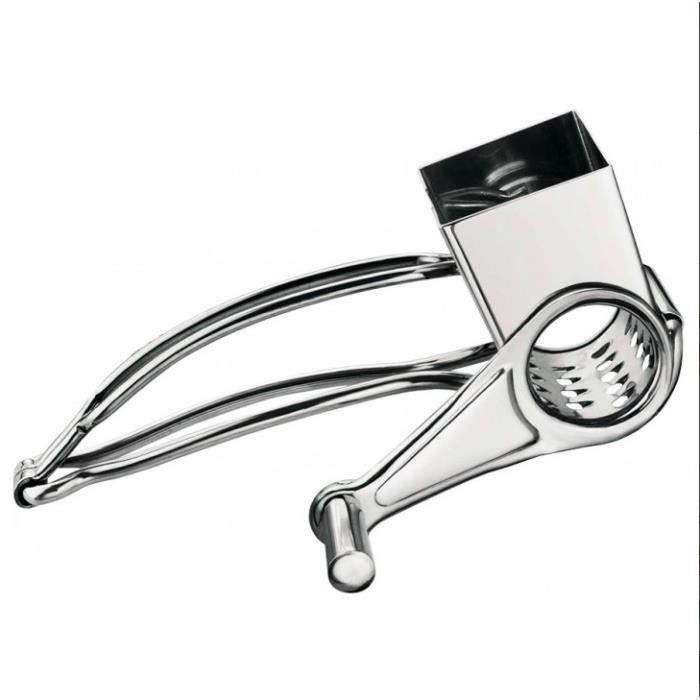 Râpe à Fromage Professionnelle Manuelle 3 Tambours Inox - Moulinette Fromage Parmesan Cheddar Chocolat Noix